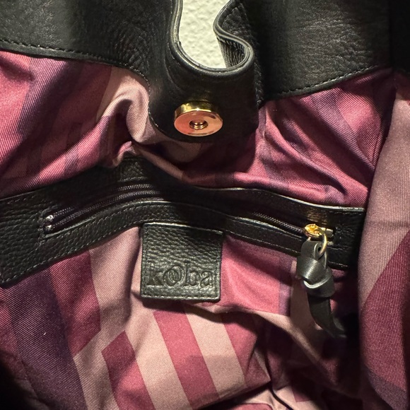 Kooba Black Leather Tote Bag - Picture 4 of 6